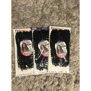 Freetress Braid 3X‎ Water Curl Crochet Hair 12 inches (3 packs)